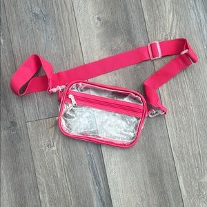 Clear Pink Crossbody Bag